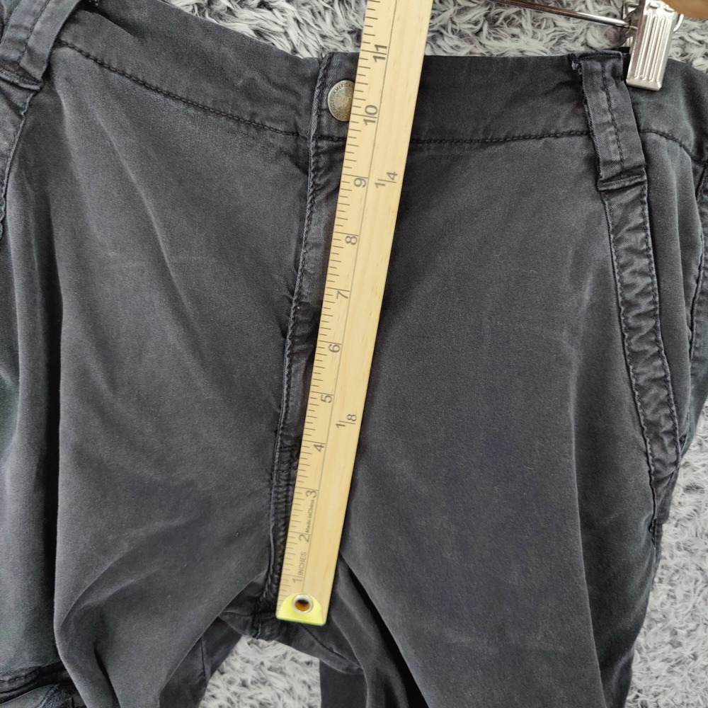 American Eagle Womens Gorpcore Cargo Super High Rise Baggy Wide Pants 10 Black - Picture 3 of 16
